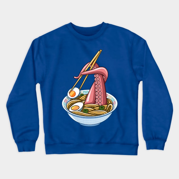 Ramen Octopus Crewneck Sweatshirt by albertocubatas